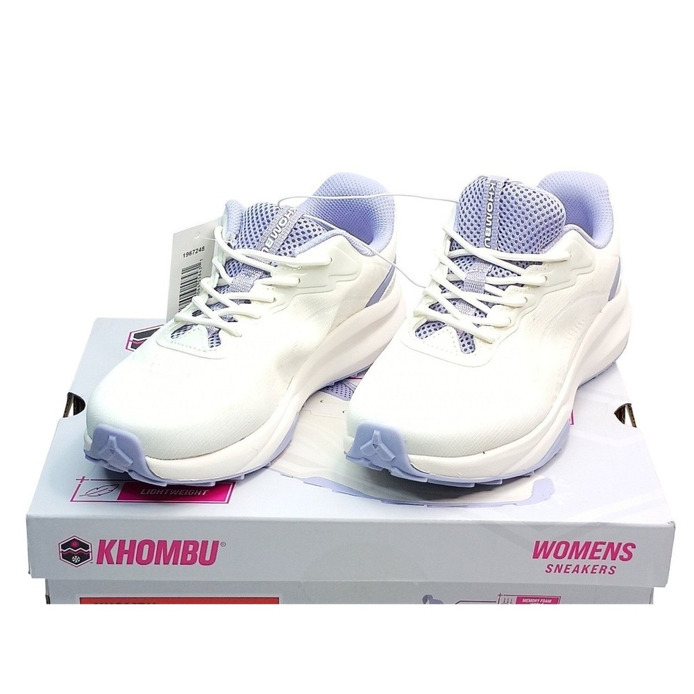 Khombu Patan Sneakers Women Size 7 Beige Lavender Lightweight Memory Foam